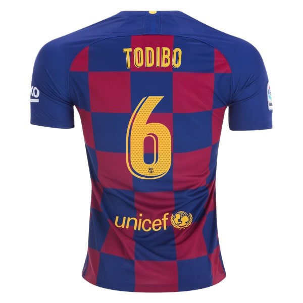 Trikot Barcelona NO.6 Todibo Heim 2019-20 Blau Rote Fussballtrikots Günstig